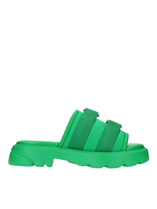 Leather and fabric mules BOTTEGA VENETA | 690097 V0DS2VERDE
